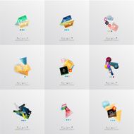 Set of paper graphic layouts N20