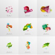 Set of paper graphic layouts N21