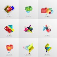 Set of paper graphic layouts N22