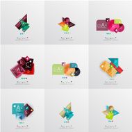 Set of paper graphic layouts N23