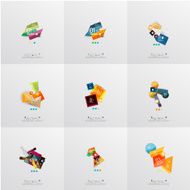 Set of paper graphic layouts N24