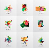 Set of paper graphic layouts N25