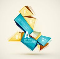 Geometric shapes with sample text Abstract template N307