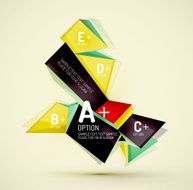 Geometric shapes with sample text Abstract template N309