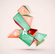 Geometric shapes with sample text Abstract template N311
