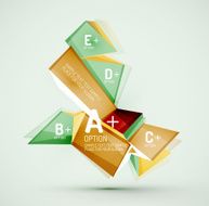 Geometric shapes with sample text Abstract template N313