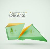 Geometric shapes with sample text Abstract template N314