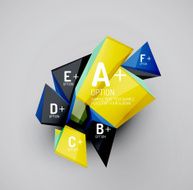 Geometric shapes with sample text Abstract template N316