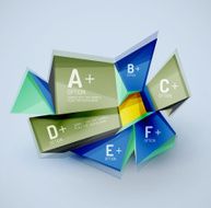 Geometric shapes with sample text Abstract template N318