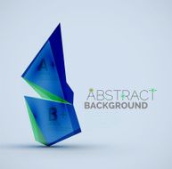 Geometric shapes with sample text Abstract template N319
