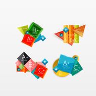 Set of modern geometric infographic web layouts N64