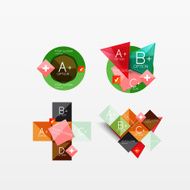 Set of modern geometric infographic web layouts N65