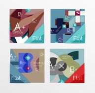 Flat design square shape infographic banner N2