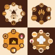 Different kinds of bread sweet pastries and bakery products