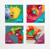 Flat design square shape infographic banner N5