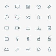 5x5 web minimal line icons