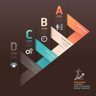 Modern infographics arrow origami style N2