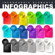 abstract colorful sticky infographics