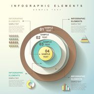 abstract circle tower infographics