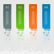 Infographic with falling snowflakes