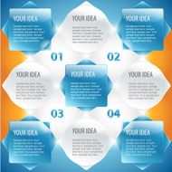 Blue blueprint (spreadsheet) with squares cubes numbers Infographic Business banners N2