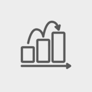 Business sales increase thin line icon