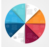Vector circle infographic Template for cycle diagram graph presentation and N26