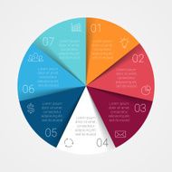Vector circle infographic Template for cycle diagram graph presentation and N27