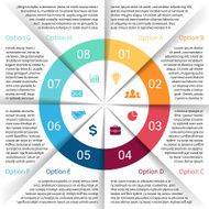 Vector circle infographic Template for cycle diagram graph presentation and N28