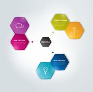 Circle hexagonal scheme chart Infographics flowchart