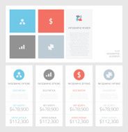 Minimal infographic flat business elements vector illustration