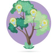 Eco tree with a lamp instead