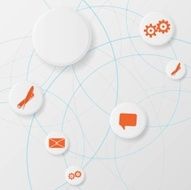 Vector abstract infographic network template