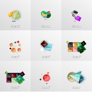 Set of paper graphic layouts N27