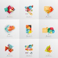 Set of paper graphic layouts N28