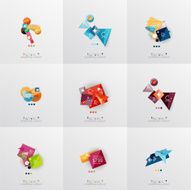Set of paper graphic layouts N29