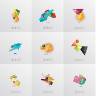 Set of paper graphic layouts N30