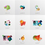 Set of paper graphic layouts N31