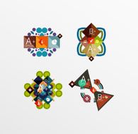 Set of abstract geometric shapes with options N100