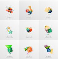 Set of paper graphic layouts N32