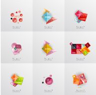 Set of paper graphic layouts N33