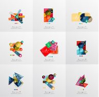 Set of paper graphic layouts N34