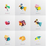 Set of paper graphic layouts N35