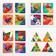 Flat design geometric info banners web boxes N5