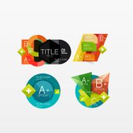 Set of modern geometric infographic web layouts N70