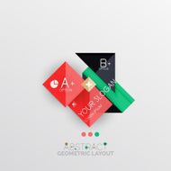 Modern abstract geometric info banner N233