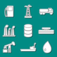 Set of oil stickers