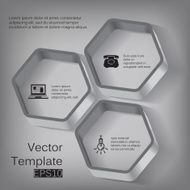 Vector 3d hexagon elements for infographic