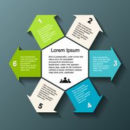 Modern vector info graphic for business project N114