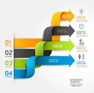Modern arrow business diagram origami style options banner N2